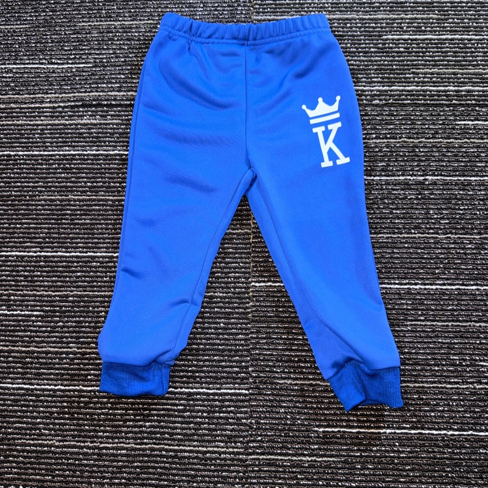 SHEIN Joggers Kid 2-3Y NWOT Blue Crown King Graphic Sweatpants